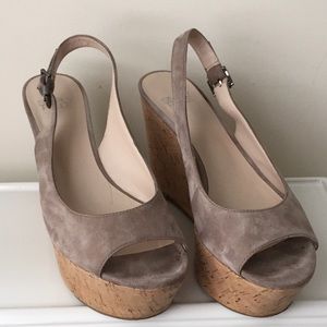 Simply Pele Tan Suede Platform Wedges